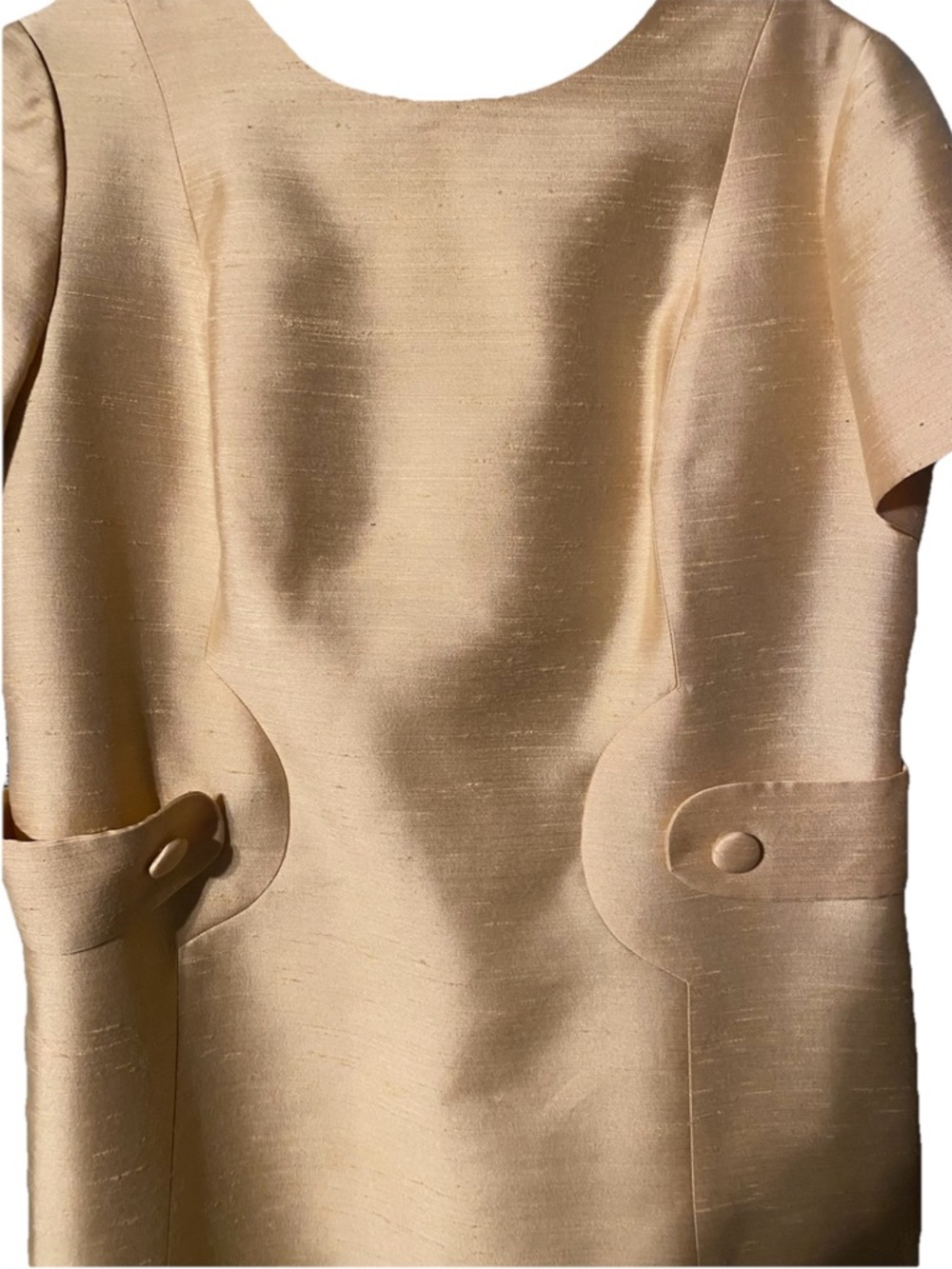 Vintage 1960s Ivory Silk Dress & Coat Set Jackie O Style Nordstrom Designer - Picture 14 of 16